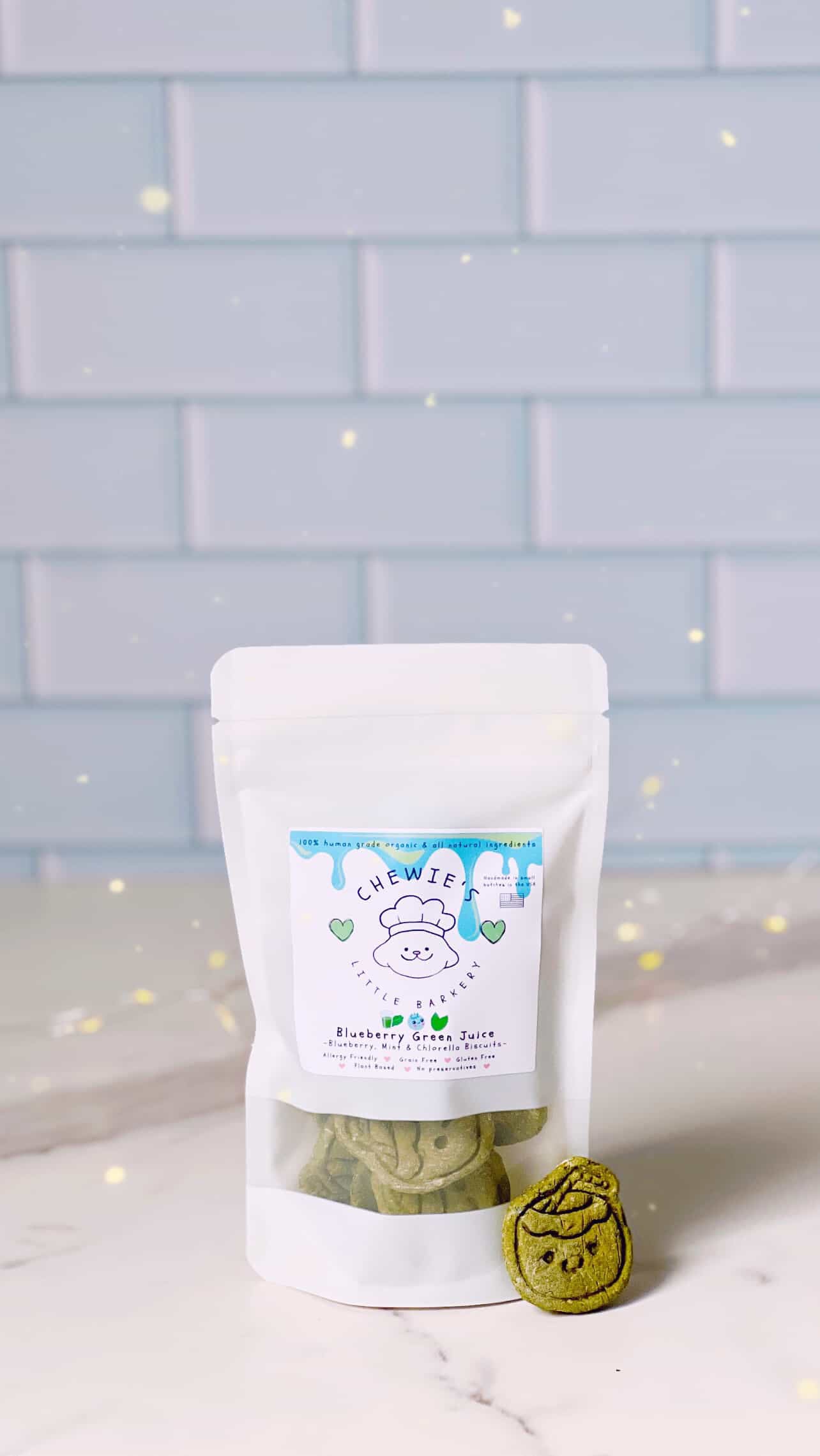 Blueberry Green Juice Biscuits