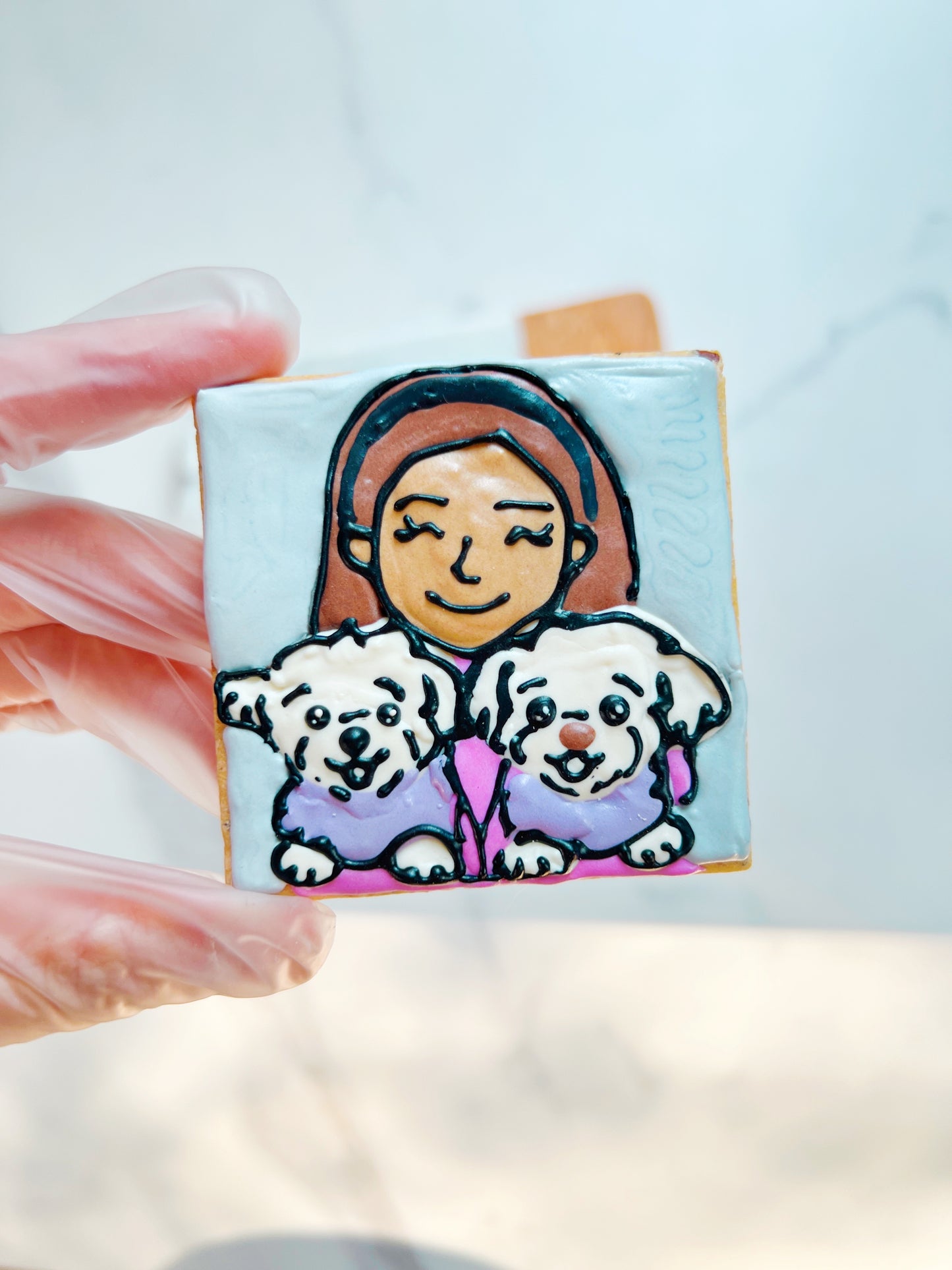 Custom Cartoon Doggy Portrait Cookie (FOR JANUARY DELIVERY)