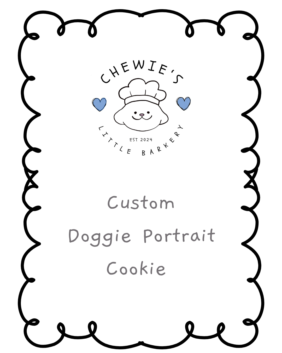 Custom Cartoon Doggy Portrait Cookie